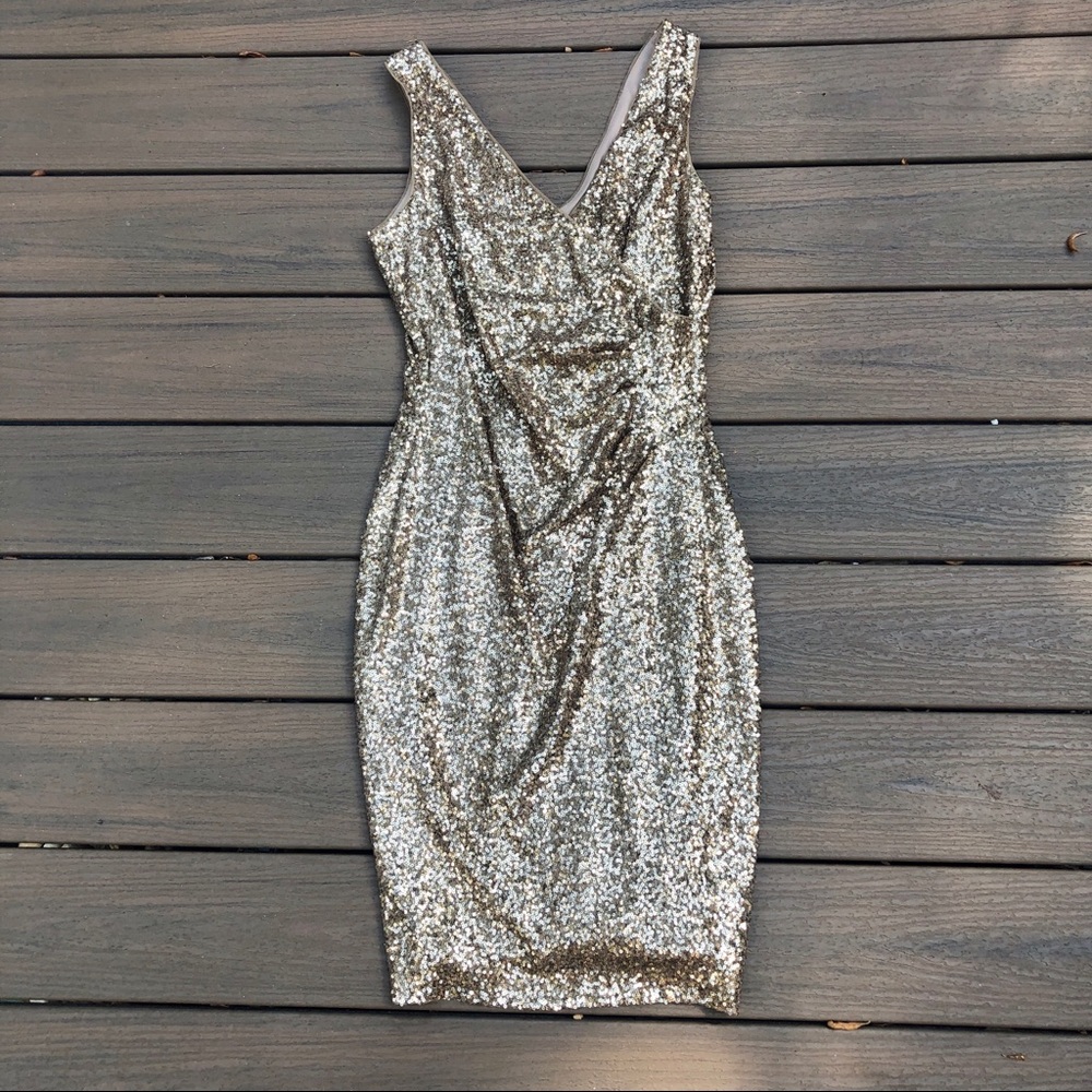 Gorgeous Lauren gold sequin dress